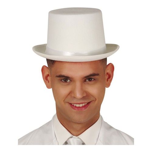 Chapeau De Feutre Blanc (Taille Unique Adulte)