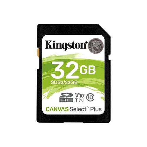 Kingston Canvas Select Plus - Carte mémoire flash - 32 Go - Video Class V10 / UHS-I U1 / Class10 - SDHC UHS-I