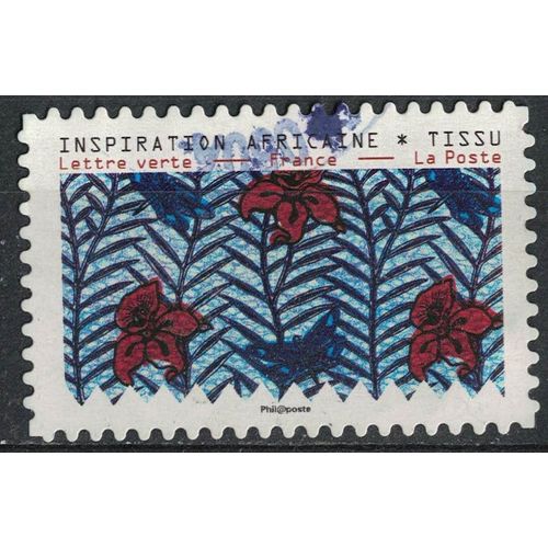 France 2019 Oblitéré Used Tissus Motifs Nature Inspiration Africaine Timbre 06 Su
