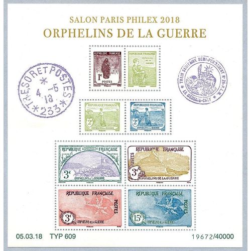 Exposition Philatélique 'paris-Philex' - 2018 - 100 Ans Timbres 'orphelins De La Guerre