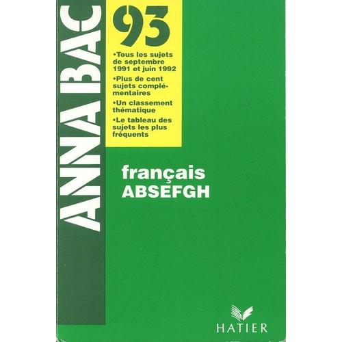 Annabac 93 - Francais