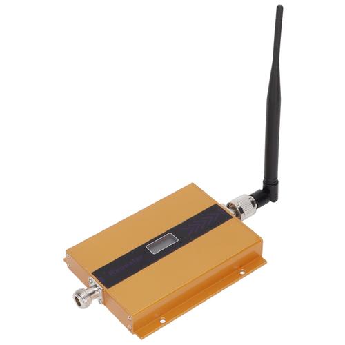 Amplificateur de Signal de téléphone portable doré GSM/DCSP21, antenne plate extérieure, câble de 10m, petite antenne intérieure 110240V (prise américaine)