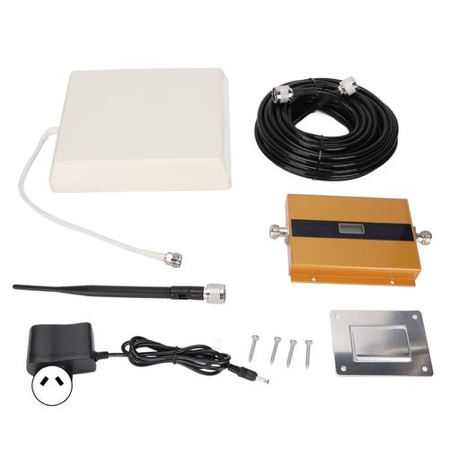 Amplificateur de Signal de téléphone portable doré GSM/DCSP21, antenne plate extérieure, câble de 10m, petite antenne intérieure 110240V (prise AU)