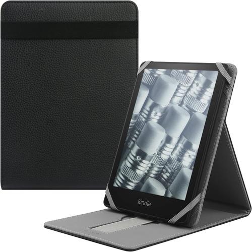 Foldable Étui Pour 6.8" Kindle Paperwhite 11è Gen 2021/Signature Edition 2021/Kindle 2019 10è Gen Housse De Support À Rabat Vertical Pour 6-6.8'' Kindle Kobo Sony E-Book E-Reader - Noir