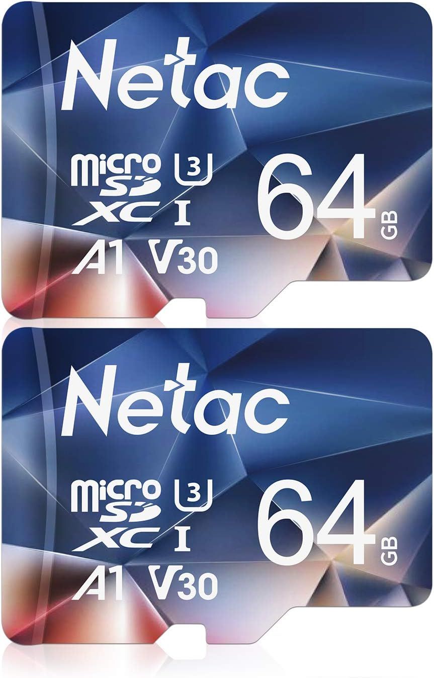 2 Paquets 64go Carte Mémoire Micro Sdhc A1, U3, Uhs-I¿C10, V30 Vitesse Jusqu'à 100/30 Mo/Sec (R/W) Pour Smartphone, Appareil Photo, Switch, Gopro, Tablette¿Drones-Générique