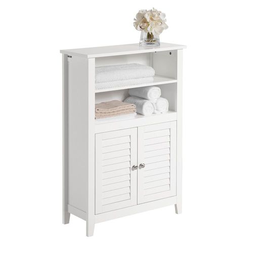 Sobuy Bzr13-W Meuble Bas De Salle De Bain Armoire Toilette Armoire Salle De Bain Buffet Commode Armoire De Rangement