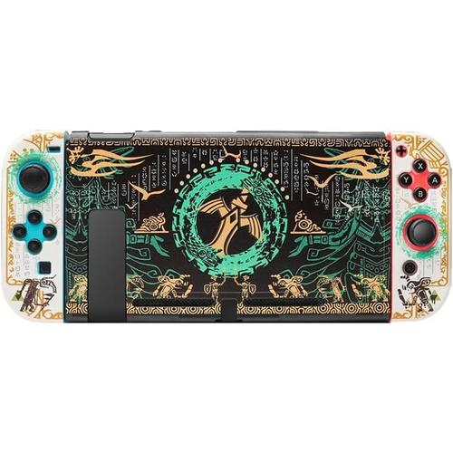 Switch Zelda Case, Zelda Tears Of The Kingdom Switch Protective Case, Portable Hard Shell Switch Accessory Case For Joy Con And Console, Dockable Black Case For Nintendo Switch