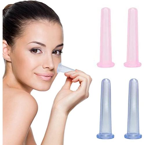 Ventouse Visage,Cupping Ventouse,Ventouse Silicone,Facial Cupping,Ventouse Visage Anti Rides,Ventouse Pour Massage Visage,Ventouses Visage Set Pour Le Massage Ventouses Du Visage Et Des Yeux,4 Pièces