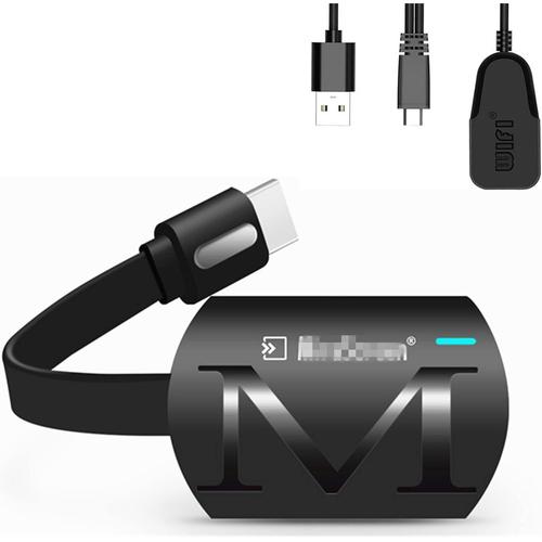 Dongle D'affichage sans Fil, Récepteur D'affichage Portable WiFi 4K HDMI Compatible avec iPhone, Mac, iOS, Android vers TV Projecteur Support Mira-cast Airplay DLNA (2,4 G)