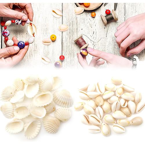 Coquillage,Coquillage Decoration, Coquillage Spirale, Coquillage Naturel, Coquillages Artisanaux, pour Fabrication De Bijoux Bracelet Accessoires Artisanat Loisirs Créatifs, 40 Pièces