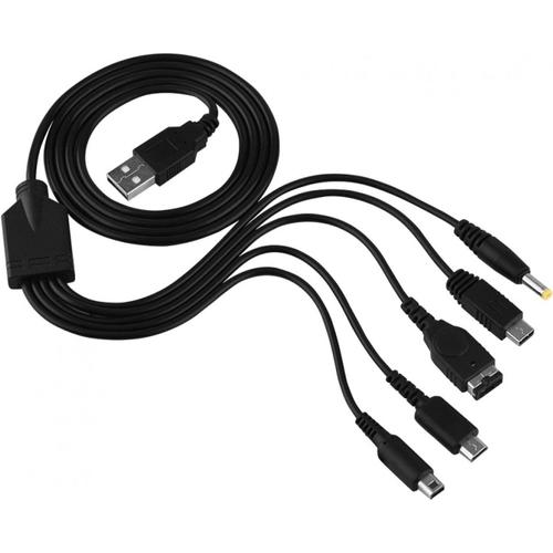 Ligne De Charge Usb, Câble De Charge Portable Multifonction 5 En 1 Pour Nintendo Nds Ll/Xl 3ds Wii U Psp