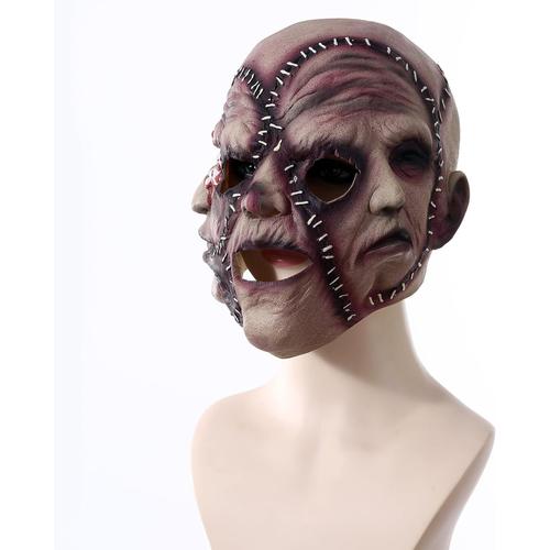 Masque D'horreur À 3 Visages Pour Halloween - Masque Effrayant Super Doux Et Effrayant Pour Halloween, Le Démon Maléfique, Déguisement De Jeu D'horreur