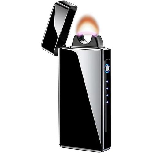 Briquet Électrique Coupe - Vent, Flamme Briquet Électrique Plasma Flamme Arc Briquet Rechargeable Usb Briquet Avec Indicateur De Batterie