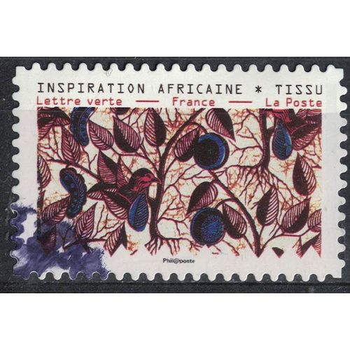 France 2019 Oblitéré Used Tissus Motifs Nature Inspiration Africaine Timbre 05 Su