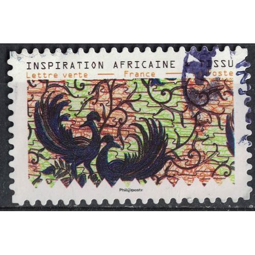 France 2019 Oblitéré Used Tissus Motifs Nature Inspiration Africaine Timbre 08 Su