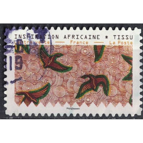 France 2019 Oblitéré Rond Used Tissus Motifs Nature Inspiration Africaine Timbre 11 Su