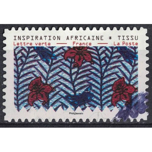 France 2019 Oblitéré Used Tissus Motifs Nature Inspiration Africaine Timbre 06 Su