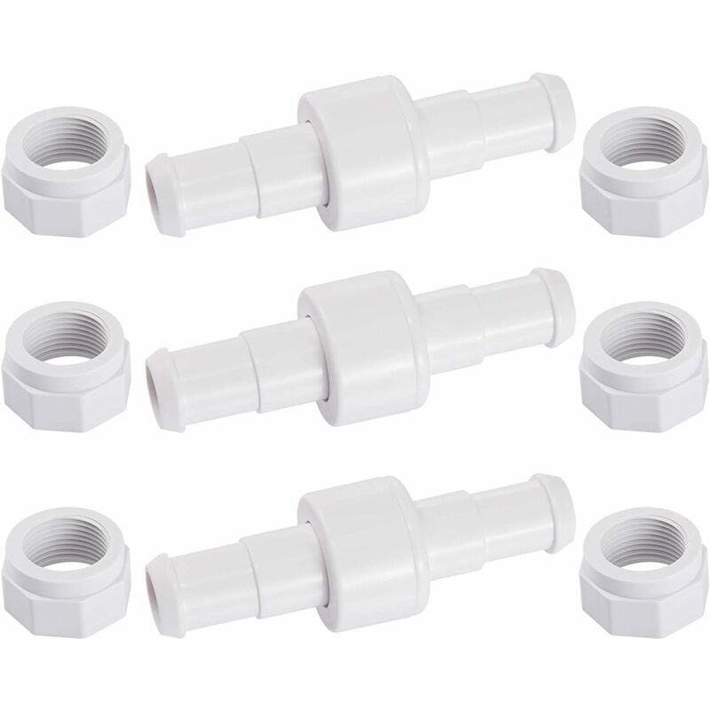 D20 Lot de 3 Raccords Rotatifs pour Tuyau D'arrosage avec 6 ...