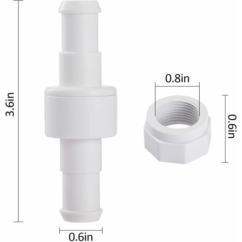 D20 Lot de 3 Raccords Rotatifs pour Tuyau D'arrosage avec 6 ... - 2