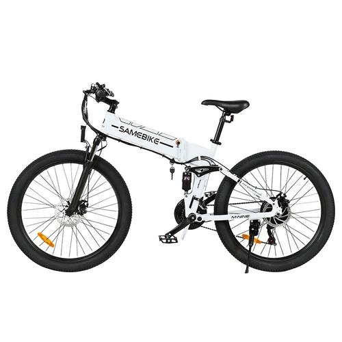 Samebike Lo26-Ii Vélo Électrique De Montagne Pliable Moteur 750w Batterie 48v 12.5ah Portée 60-80 Km Vitesse Maximale 35 Km/H - Blanc