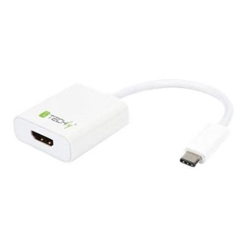 TECHly - Adaptateur vidéo externe - USB-C 3.1 Gen 1 - HDMI - blanc