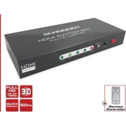 Switch HDMI 3x1 High Speed + Ethernet Schneider 3088
