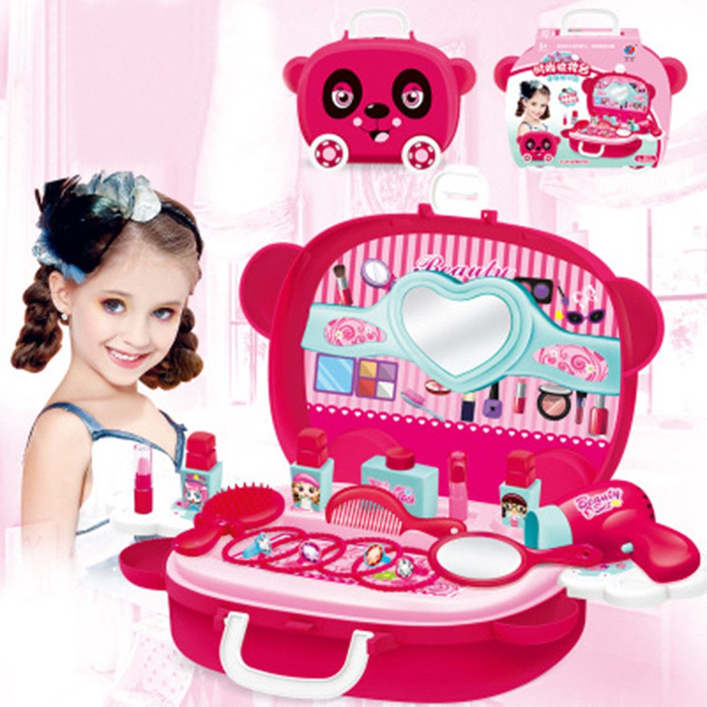 Jeux De Roles Cosmetiques Et Maquillage De Jouet Kit Pour Les Petites Filles Salon De Beaute Pour Enfants Rakuten