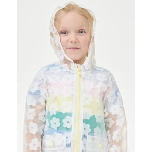 Imperméable À Capuche Et Motif Fleuri (Du 2 Au 8 Ans) - Blanc