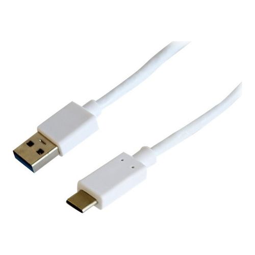 Helos - Câble USB - 24 pin USB-C (M) pour USB type A (M) - USB 3.1 - 1 m - blanc