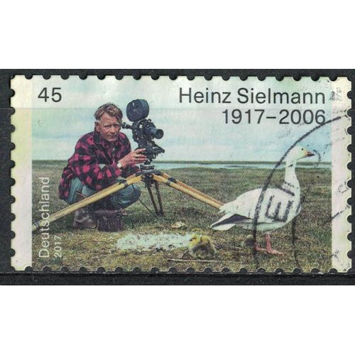 Allemagne 2017 Oblitéré Used Heinz Sielmann Biologiste Observation Des Oiseaux Su