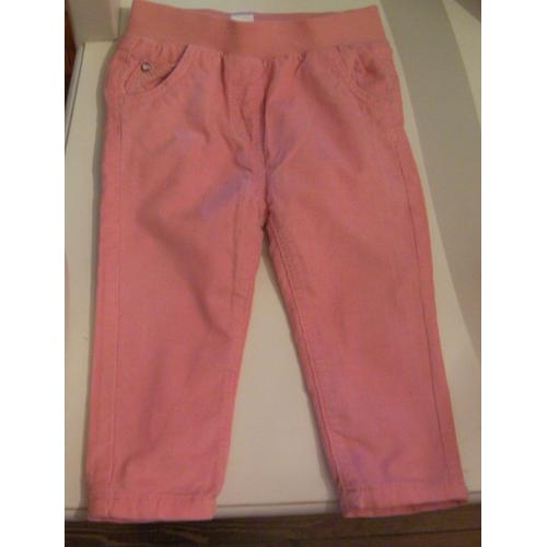 Pantalon Velours Rose Tex - Taille 18 Mois