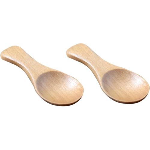 Comme Montré 4 Pièces Cuillère À Sel En Bois Cuillères À Dessert Cuiller À Soupe Ice Cream Scoop Cuisine Accessoires Cuillère À Thé Accessoires De Vaisselle Cuillère Miniature Cuillère En Bois