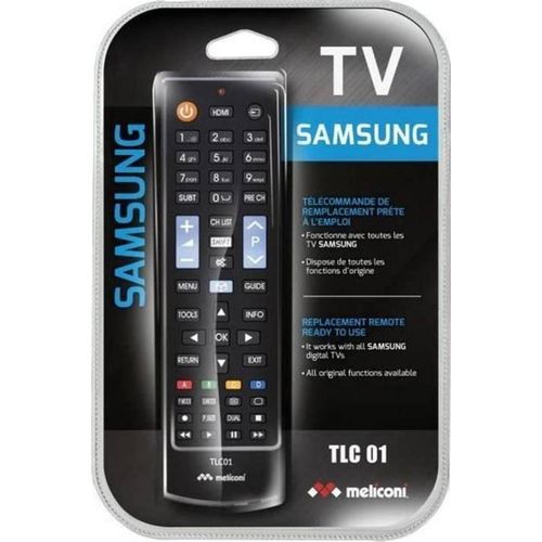 Télécommande de remplacement TLCO1 Meliconi pour télévision TV Samsung infrarouge avec TNT intégrée - Prête à l'emploi