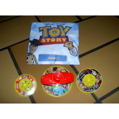 Ensemble De Toupies Et Lanceur Toy Story 4 Disney Pixar