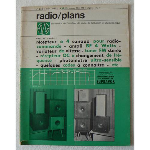 Radio Plans N°233 Recepteur A 4 Canaux Pour Radio-Commande