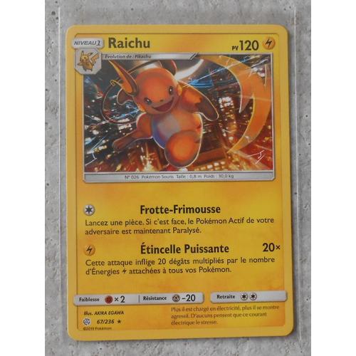 Pokémon - 67/236 - Sl12 - Soleil Et Lune - Eclipse Cosmique - Raichu - Rare