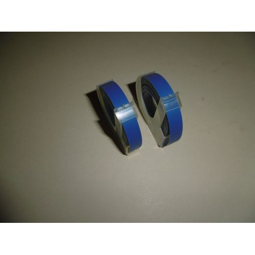 Lot De 2 Rubans Pour Pince Manuelle Dymo 9mmx3m Bleu Mat