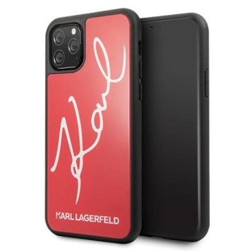 Coque Karl Lagerfeld Double Layer Hc Karl Signature Pour Iphone 11 Pro Rouge