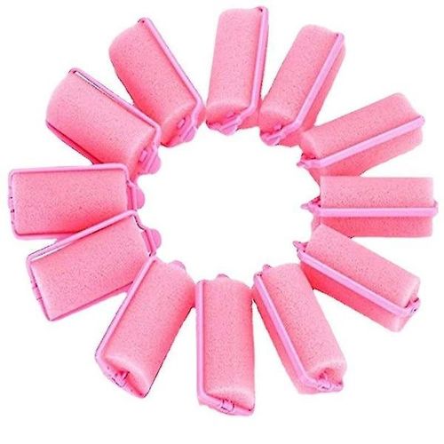 Bigoudis En Éponge Douce Rose Pour Coiffure Diy