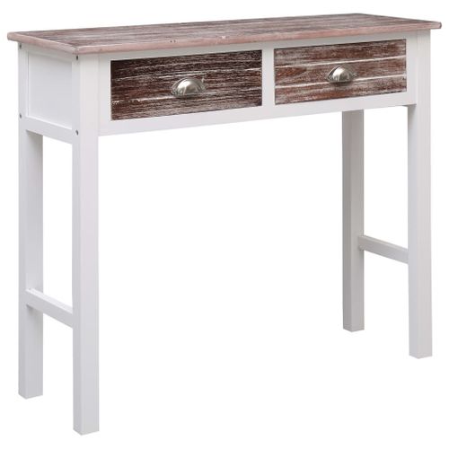 Table Console Marron 90 X 30 X 77 Cm Bois