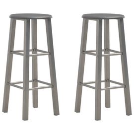 2 Pcs Tabourets De Bar Anthracite Mdf