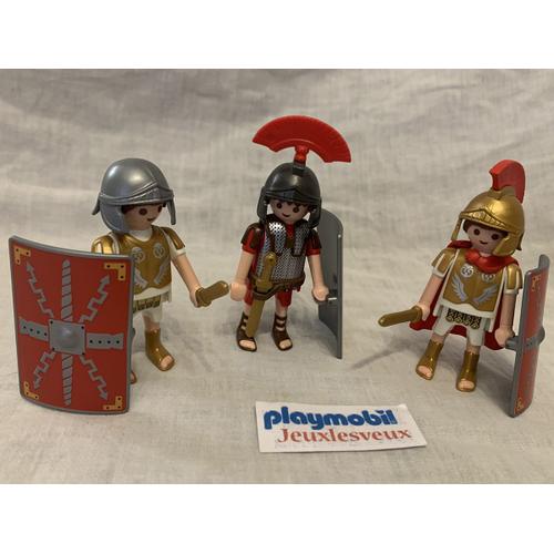 Lot De 3 Soldats Romains Playmobil - Complète Set 4273 5393 4271 5837 4270 Tribun Centurion Gladiateur De L' Arène De Rome