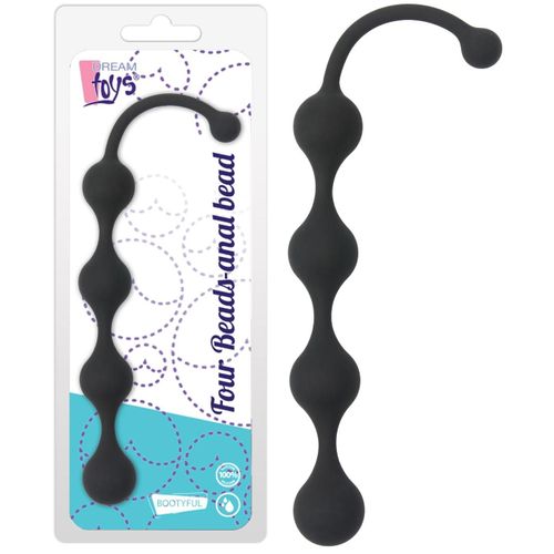 Chapelet Anal En Silicone Noir Bootyful - 25 Cm Dream Toys