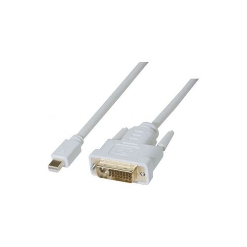 exertis Connect - Câble adaptateur - liaison simple - Mini DisplayPort (M) pour DVI-D (M) vissable - 2 m - blanc