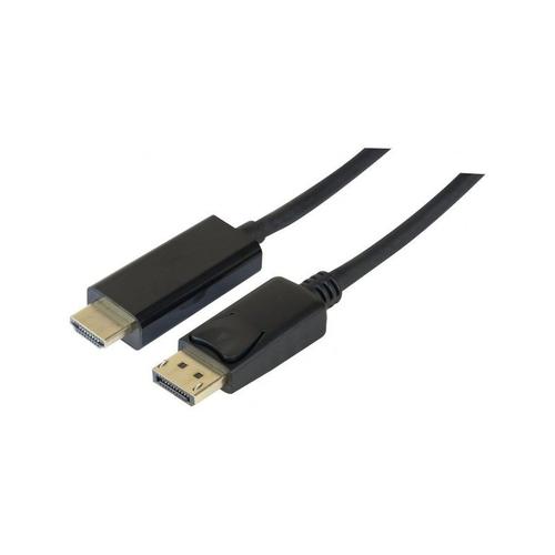 exertis Connect - High speed - câble adaptateur - DisplayPort mâle pour HDMI mâle - 3 m - noir - support 4K30Hz (3840 x 2160)