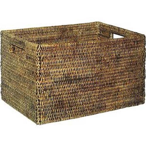 Panier de rangement en rotin antique Longueur 34cm