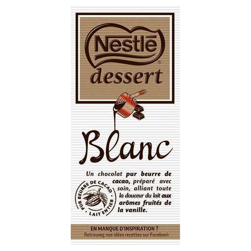 Nestlé Dessert Tablette Blanc 180g (Lot De 10 X 3 Tablettess)