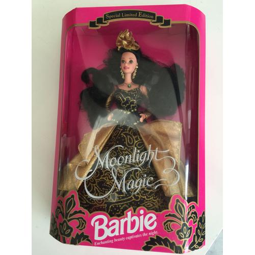 Mattel 1993 - Barbie Moonlight Magic Avec Sa Boite Et Accessoires ( Chaussures + Brosse A Cheveux )