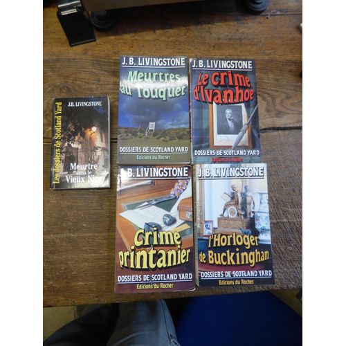 Lot De 5 Livres De J.B. Livingstone - Les Dossiers De Scotland Yard