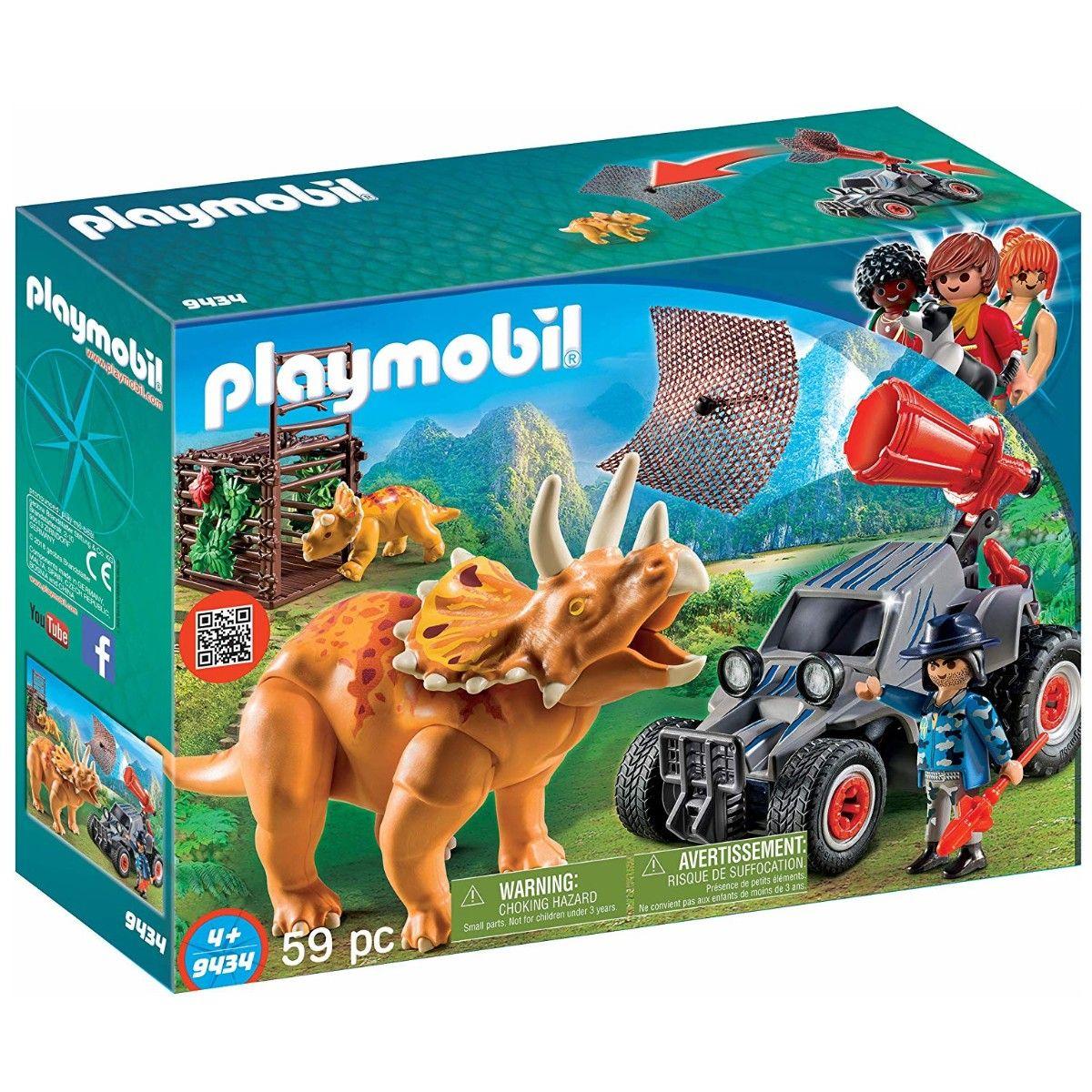 PLAYMOBIL 9432 - Dinos - Explorateur Avec Véhicule et Stégosaure